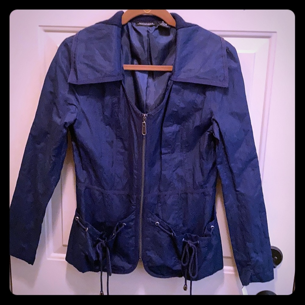 NWT Notations lightweight navy jacket Size S